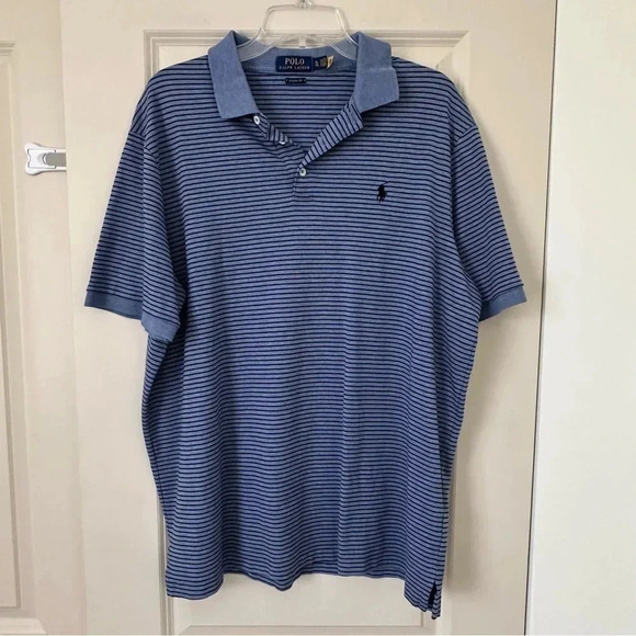 Polo Ralph Lauren Other - Polo Ralph Lauren Classic Fit Soft Cotton Striped Polo Shirt, Blue/Navy, XL‎
